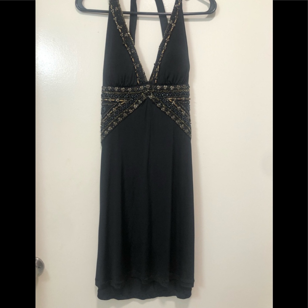 Beautiful black beaded cocktail dress, for parties, weddings, Holidays, dates!